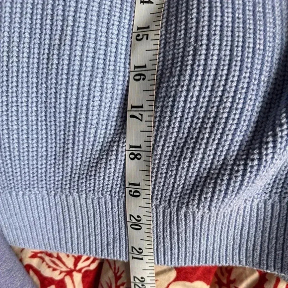 Monki (Stockholm) size medium cotton blend blue polo style sweater. - Picture 12 of 12